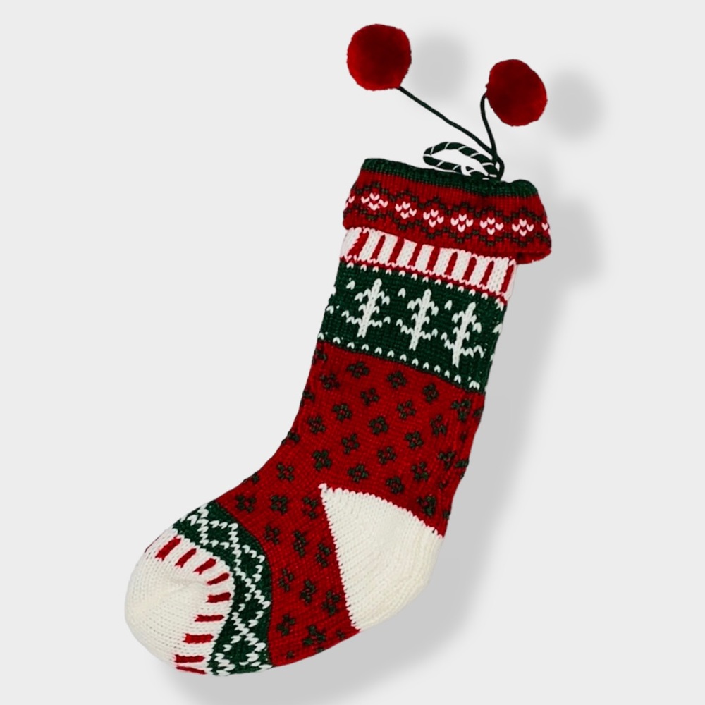 NWT: Festive Christmas Stocking • Swiss Sweater Design